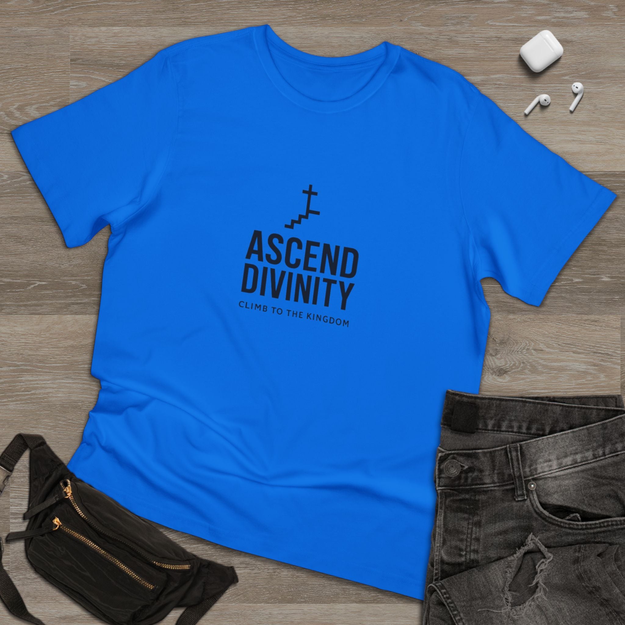 Ascend Divinity T-Shirt — 'Climb to the Kingdom' Faith Graphic Tee